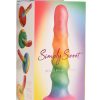 Simply Sweet Zigzag Silicone Rainbow Dildo