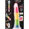 Lollicock Glow in the Dark Rainbow Silicone Dildo 7in