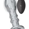 Ass-Sation Remote Control Rechargeable Vibrating Metal Anal Pleaser - Silver