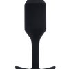B-Vibe Vibrating Snug Plug 2 Rechargeable Silicone Anal Plug - Black