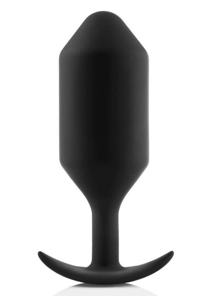 B-Vibe Snug Plug 6 Silicone Weighted Anal Plug - Black