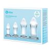 B-Vibes Anal Dilators Glass Plug Set (4 per Set) - Clear