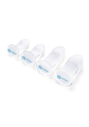 B-Vibes Anal Dilators Glass Plug Set (4 per Set) - Clear