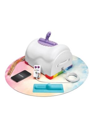 Cowgirl Unicorn Premium Silicone Riding Sex Machine - White