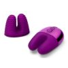 Le Wand Double Vibe Rechargeable Silicone Rabbit Vibrator - Cherry
