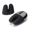 Le Wand Double Vibe Rechargeable Silicone Rabbit Vibrator - Black