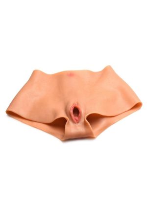 Master Series Pussy Panties Silicone Wearable Vagina/Ass Panties - Small - Vanilla