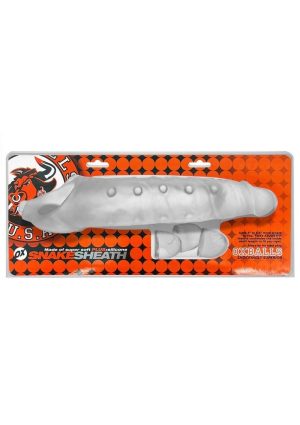 Snake Deep-Reacher Silicone Cocksheath - Clear Ice