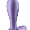 Satisfyer Intensity Plug Rechargeable Silicone Connect App Anal Plug - Purple