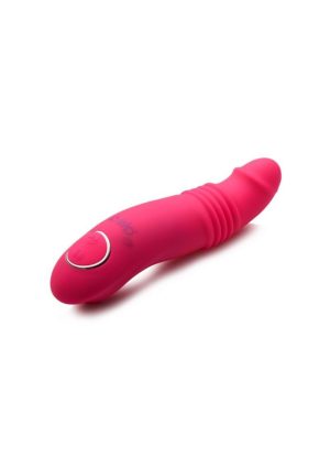 Gossip Blasters 10X Rechargeable Silicone Thrusting Vibrator - Magenta