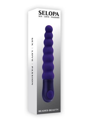 Selopa Beaded Beauty Silicone Vibrator - Purple