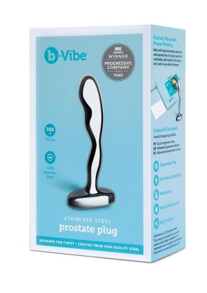 B-Vibe Stainless Steel Prostate Plug - Silver