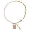 Sex and Mischief Pearl Day Collar - White/Gold
