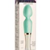 Prisms Vibra-Glass 10X Dual End Rechargeable Silicone Glass Wand - Turquoise