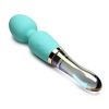 Prisms Vibra-Glass 10X Dual End Rechargeable Silicone Glass Wand - Turquoise