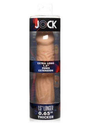 JOCK Extra Long Penis Extension Sleeve 1.5in - Vanilla