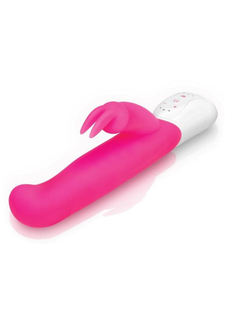 Rabbit Essentials Silicone Rechargeable G-Spot Rabbit Vibrator - Hot Pink