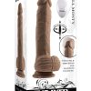 Full Monty Silicone Rechargeable Realistic Dildo with Remote 9in - Chocolate