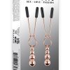 Selopa Beaded Nipple Clamps - Rose Gold