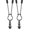 Selopa Beaded Nipple Clamps - Black Chrome