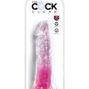 King Cock Clear Dildo 8in - Pink