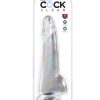 King Cock Clear Dildo with Balls 10in - Clear