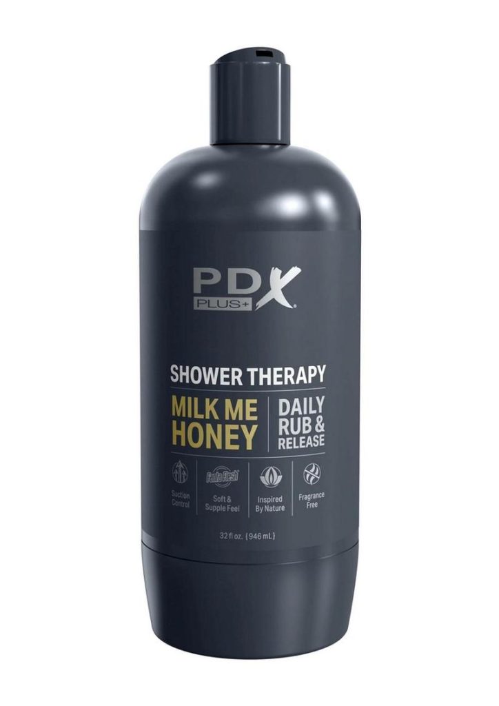 PDX Plus Shower Therapy Milk Me Honey Discreet Stroker - Chocolate