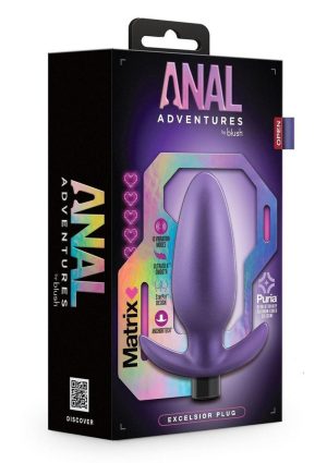 Anal Adventures Matrix Exceisor Plug Rechargeable Silicone Anal Plug - Astro Violet