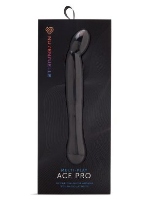 Nu Sensuelle Ace Pro Prostate and G-Spot Rechargeable Silicone Vibrator - Black