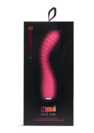 Nu Sensuelle Lola Nubii Flexibile Rechargeable Silicone Warming Vibrator - Pink/Silver