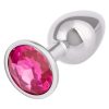 Jewel Rose Aluminum Anal Plug - Small - Pink