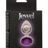 Jewel Amethyst Aluminum Anal Plug - Small - Purple