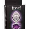Jewel Amethyst Aluminum Anal Plug - Large - Purple