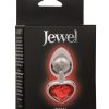 Jewel Ruby Heart Aluminum Anal Plug - Small - Red