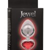 Jewel Ruby Heart Aluminum Anal Plug - Large - Red