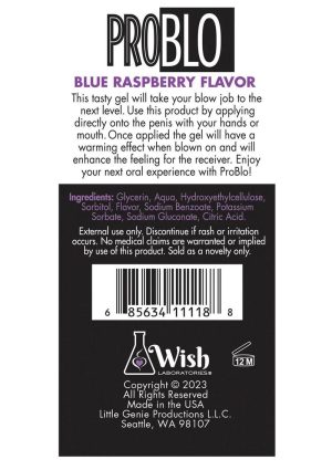 ProBlo Oral Pleasure Flavored Gel 1.5oz - Blue Raspberry