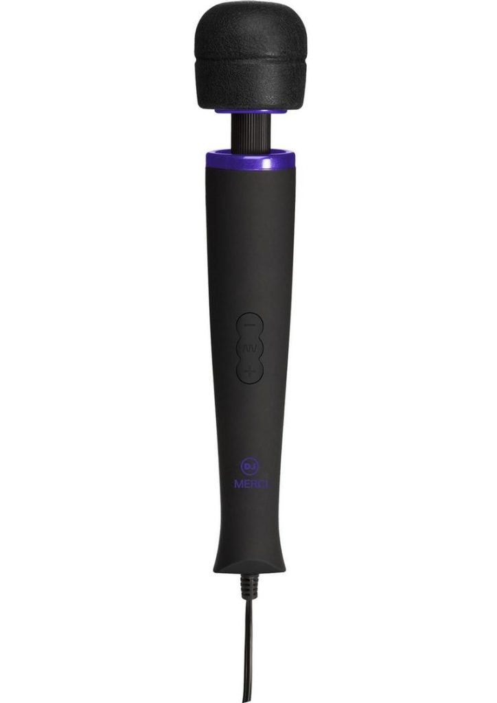 Merci Power Wand Silicone Wand Massager - Black