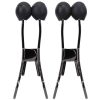 Merci Nippers Stainless Steel Nipple Clamps with Silicone Tip - Black