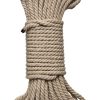 Merci Hogtied Bind and Tie 6mm Hemp Bondage Rope 50ft - Tan