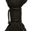 Merci Hogtied Bind and Tie 6mm Hemp Bondage Rope 50ft - Black
