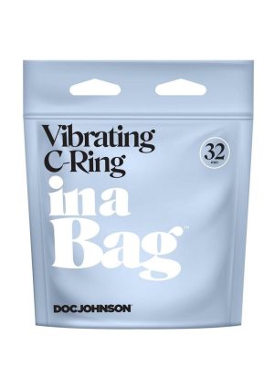 In a Bag Silicone Vibrating C-Ring - Black