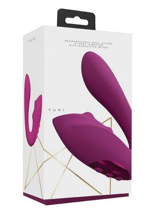 Vive Yuki Rechargeable Dual Motor G-Spot Vibrator with Massaging Beads - Pink