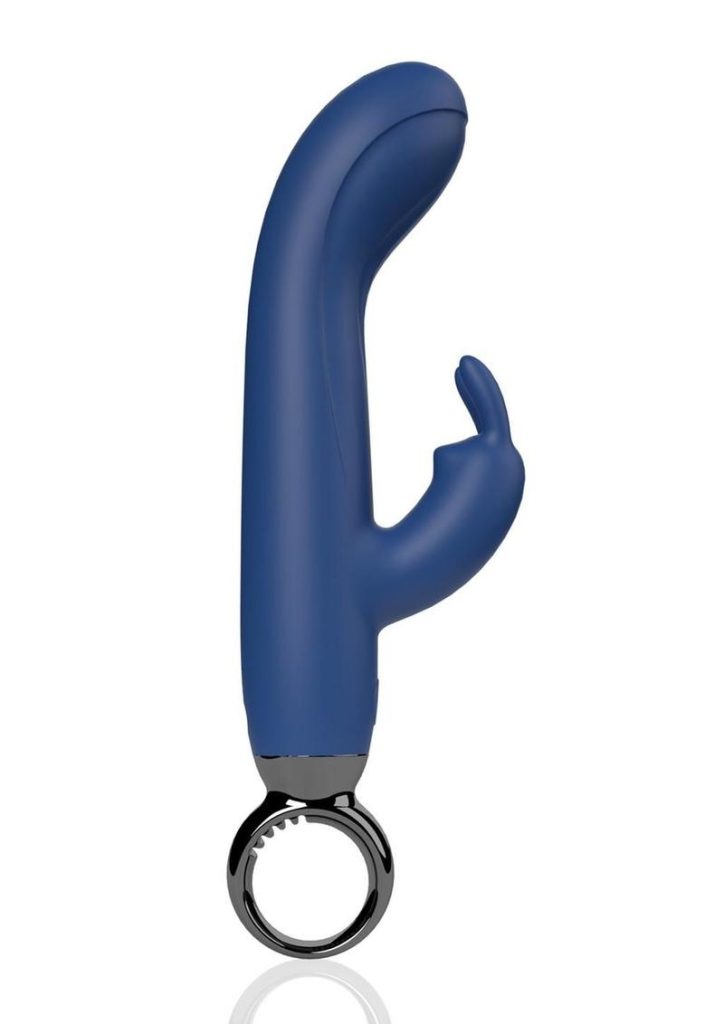 PrimO Rabbit Rechargeable Silicone Vibrator - Navy