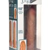 JOCK Dual Density Uncut Dildo with Balls 9.8in - Caramel
