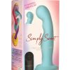 Simply Sweet 21X Vibrating Thick Rechargeable Silicone Dildo with Remote - Teal