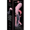 Secret Kisses Glass S Shape Rechargeable Silicone Dual End Vibrator - Pink/Clear