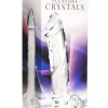 Pleasure Crystals Glass Dildo with Balls 7.1in - Clear