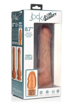 JOCK Dual Density Uncut Dildo 8.7in - Caramel