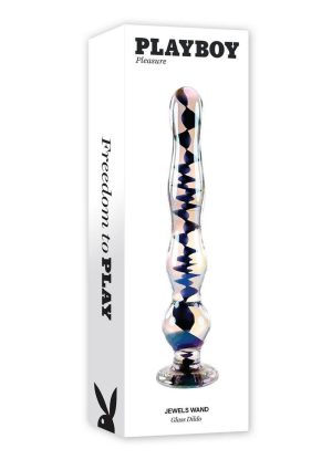 Playboy Jewels Wand Glass Probe - Clear/Black