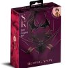 Secret Kisses Rosegasm Hogtie with Satin Blindfold Set (5 Piece) - Red/Black